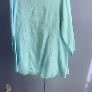 Match Point Linen Aqua Tunic